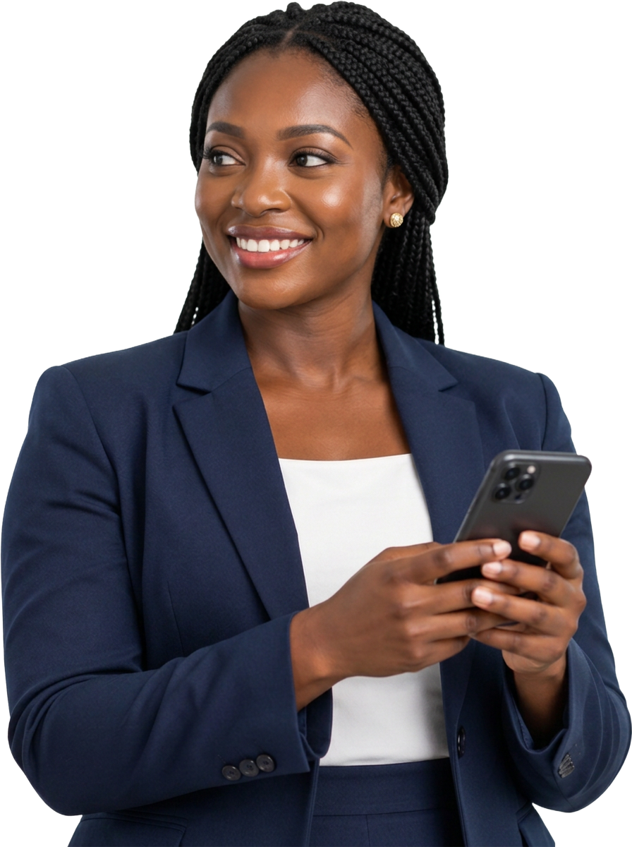 Businesswoman using a smartphone